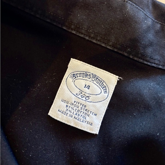 Brooks Brothers Women’s Fitted Non Iron Stretch Blouse Shirt Size 14 Black - Picture 3 of 6